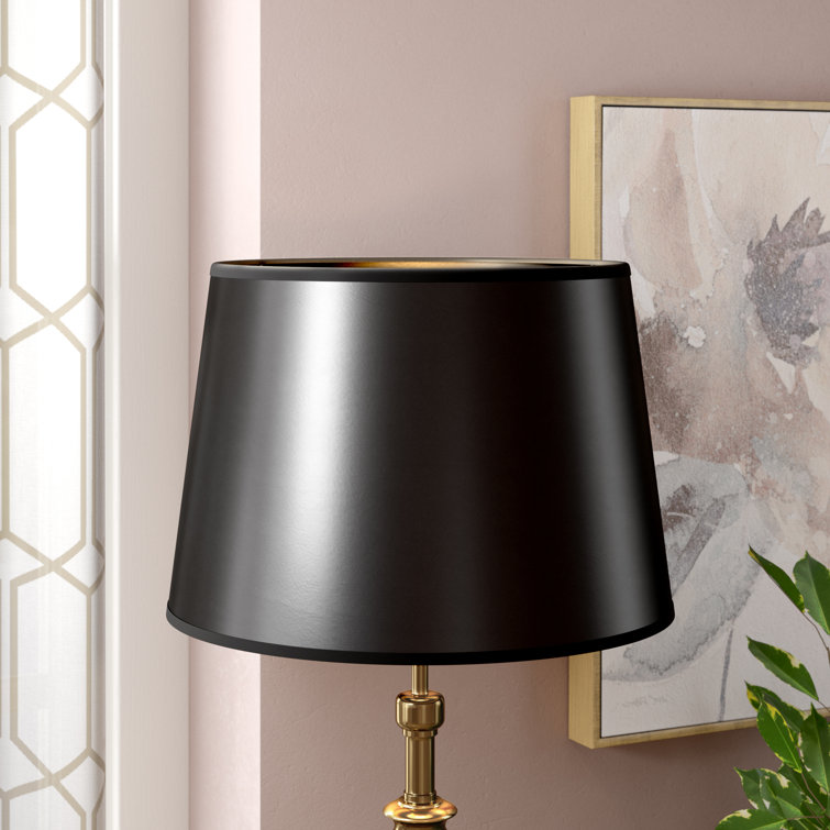 Mercer41 11'' H Leather Drum Lamp Shade ( Screw On ) in Black & Reviews